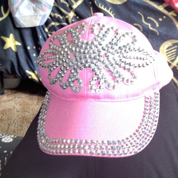 Baby pink bedazzled hatt - Picture 1 of 4